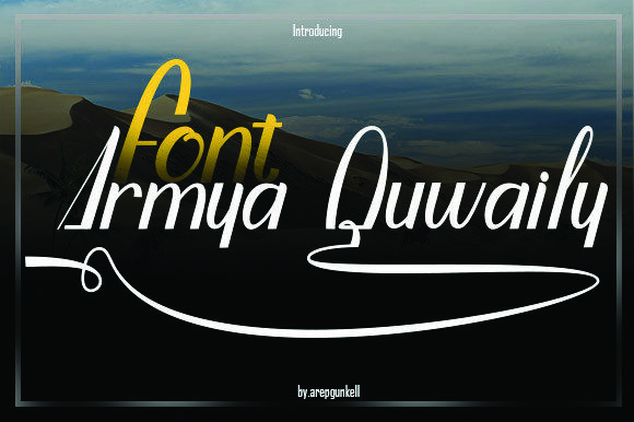Armya Quwaily: A Display Font for Creative Makers