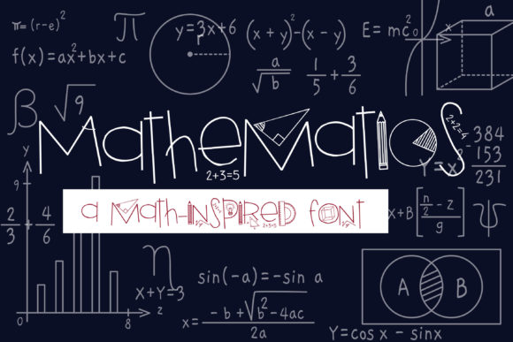 Mathematics Font for Creative Makers and Handmade Projects