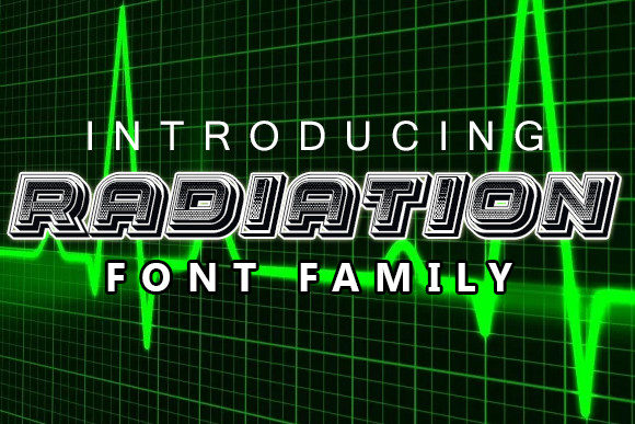Radiation Font for Bold and Sporty Handmade Creations