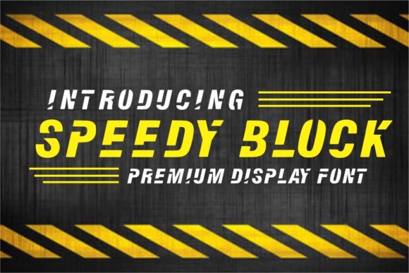 Speedy Block Font for Bold and Speedy Craft Designs